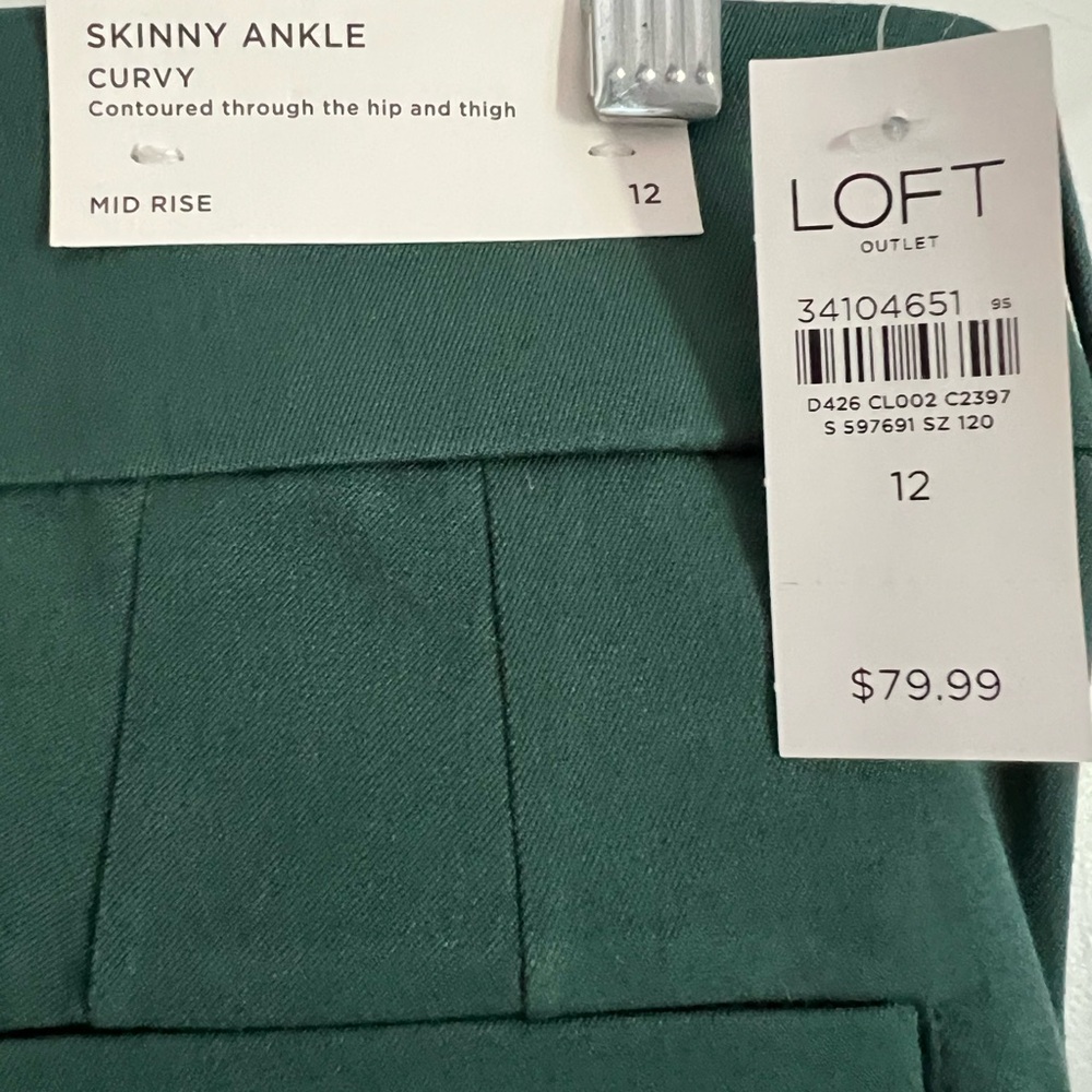 Ann Taylor Factory Green Skinny Ankle Pants